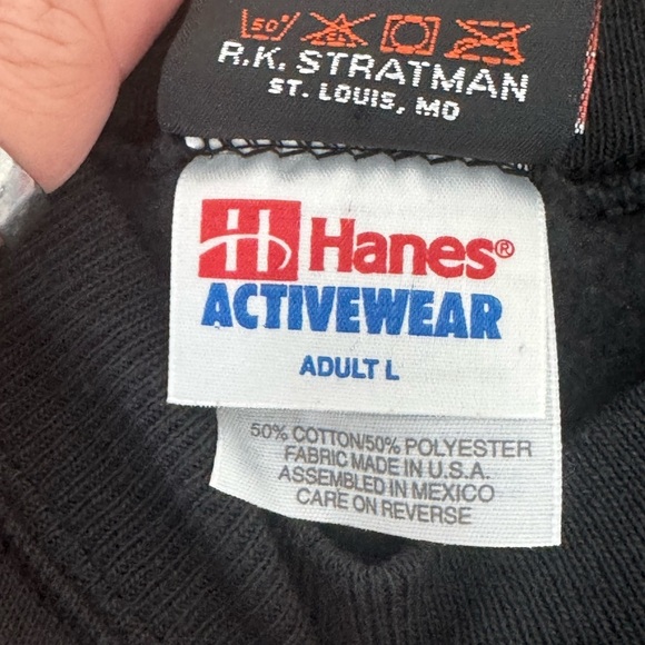 Vintage 1997 Harley-Davidson Logo Crewneck Sweatshirt Black Hanes USA Made L - Picture 5 of 5